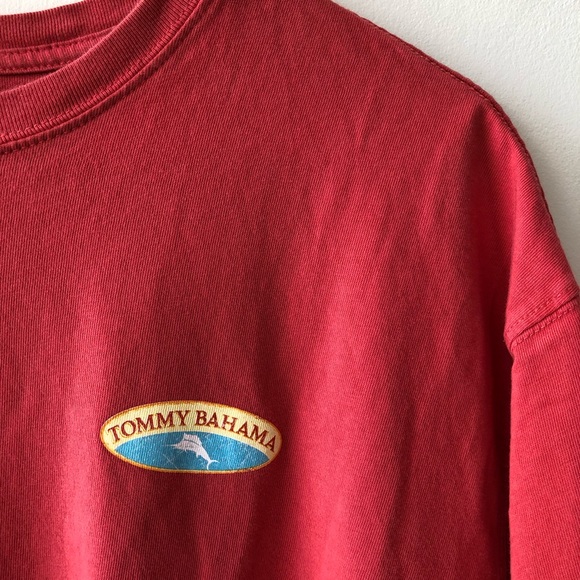 Tommy Bahama Red Graphic Tee Shirt - Picture 3 of 4